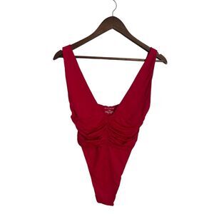 Riot Swim Echo One Piece  Swimsuit Fire Red Womans Large